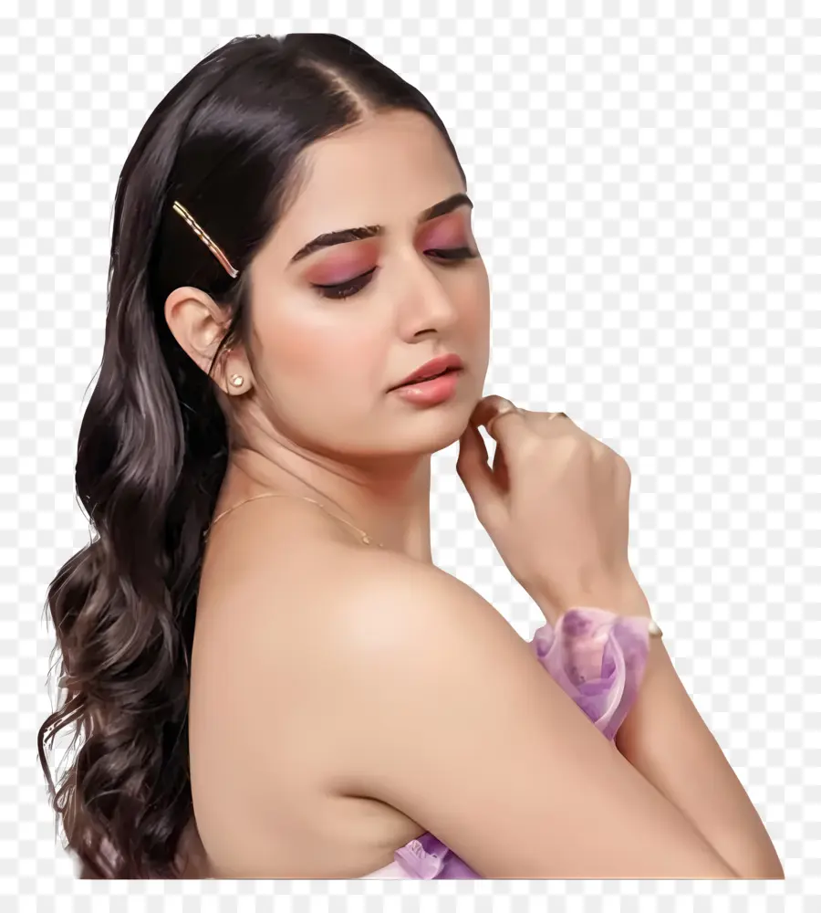 Ashika Ranganath，Wanita Dengan Jepit Rambut PNG