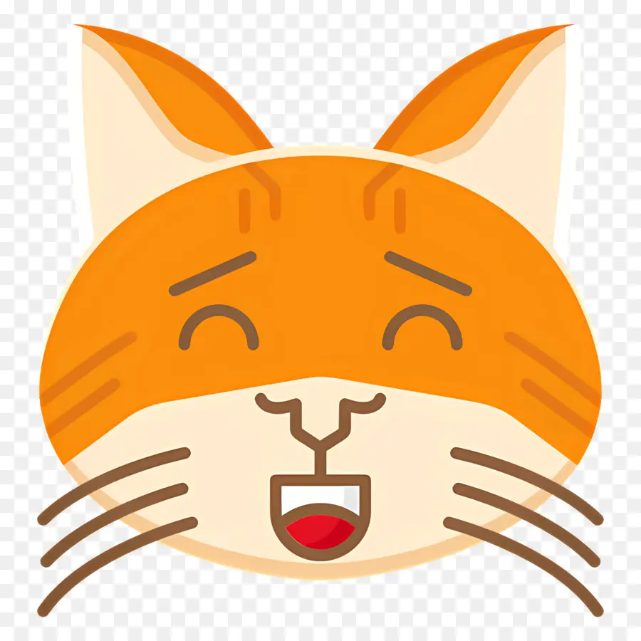 Emoji Kucing，Kucing Tertawa PNG