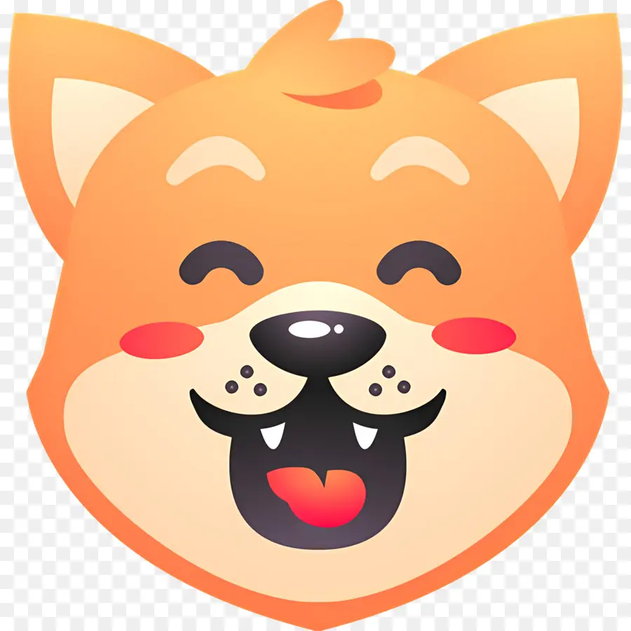 Emoji Anjing，Wajah Anjing Lucu PNG