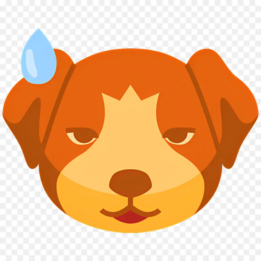 Emoji Anjing，Anjing Berkeringat PNG