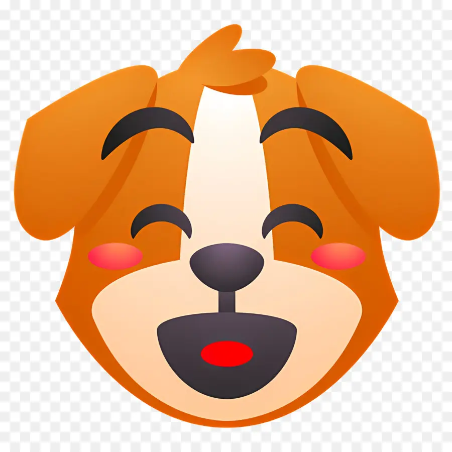 Emoji Anjing，Anjing Mengedipkan Mata PNG