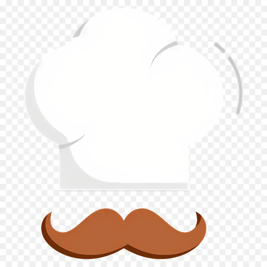 Topi Koki，Topi Koki Dengan Kumis PNG