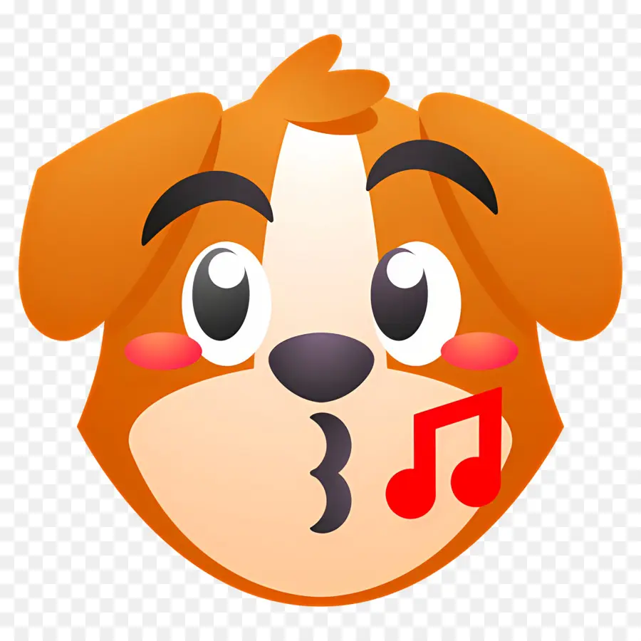 Emoji Anjing，Anjing Bersiul PNG