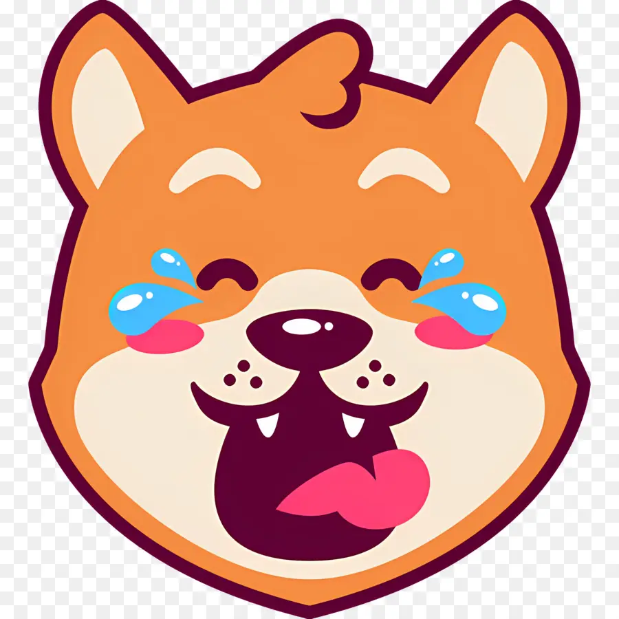 Emoji Anjing，Wajah Anjing Lucu PNG