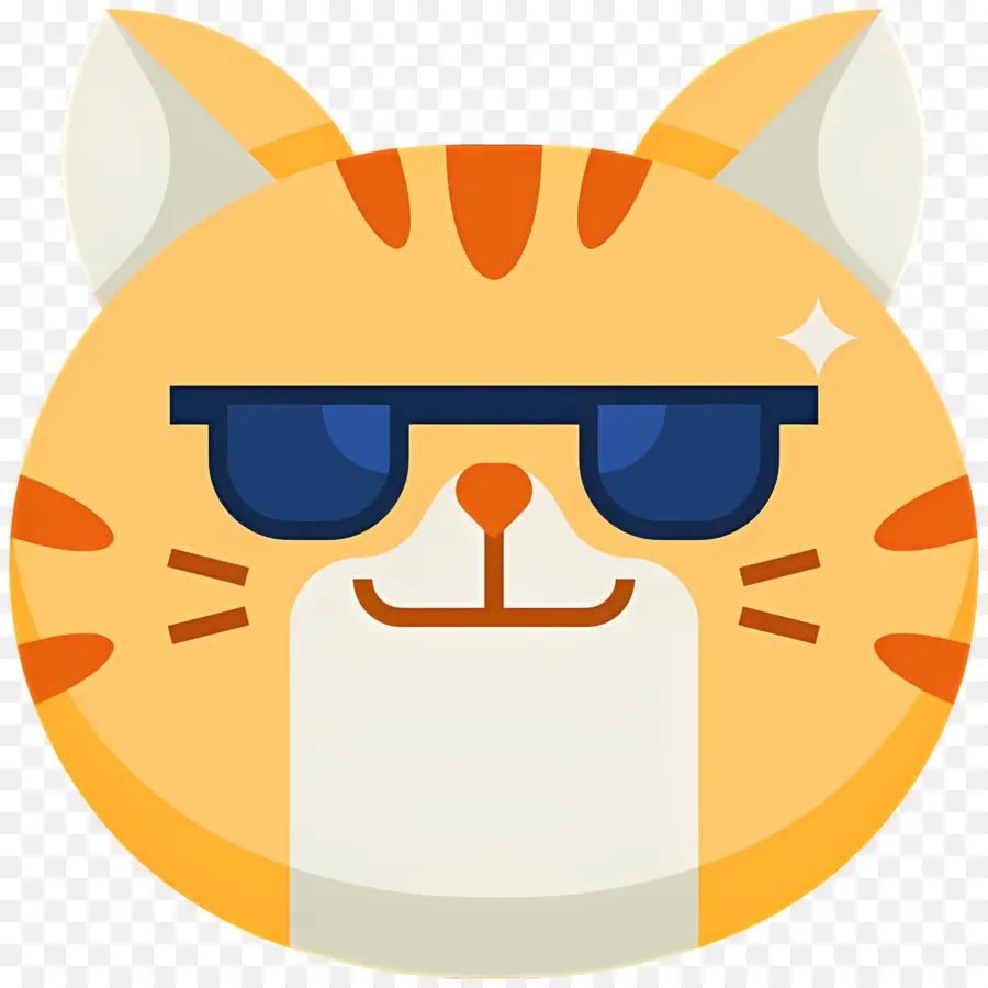 Emoji Kucing，Kucing Dengan Kacamata Hitam PNG