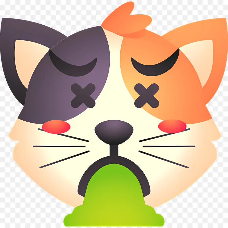 Emoji Kucing，Kucing Sakit PNG