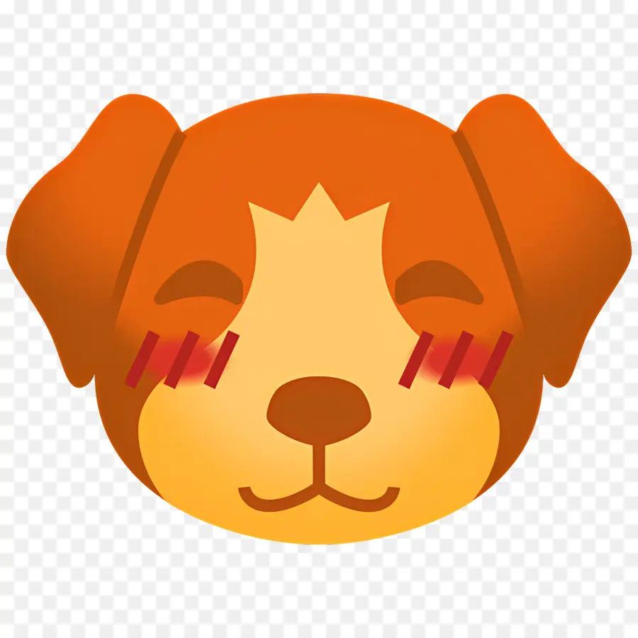 Emoji Anjing，Anjing Memerah PNG