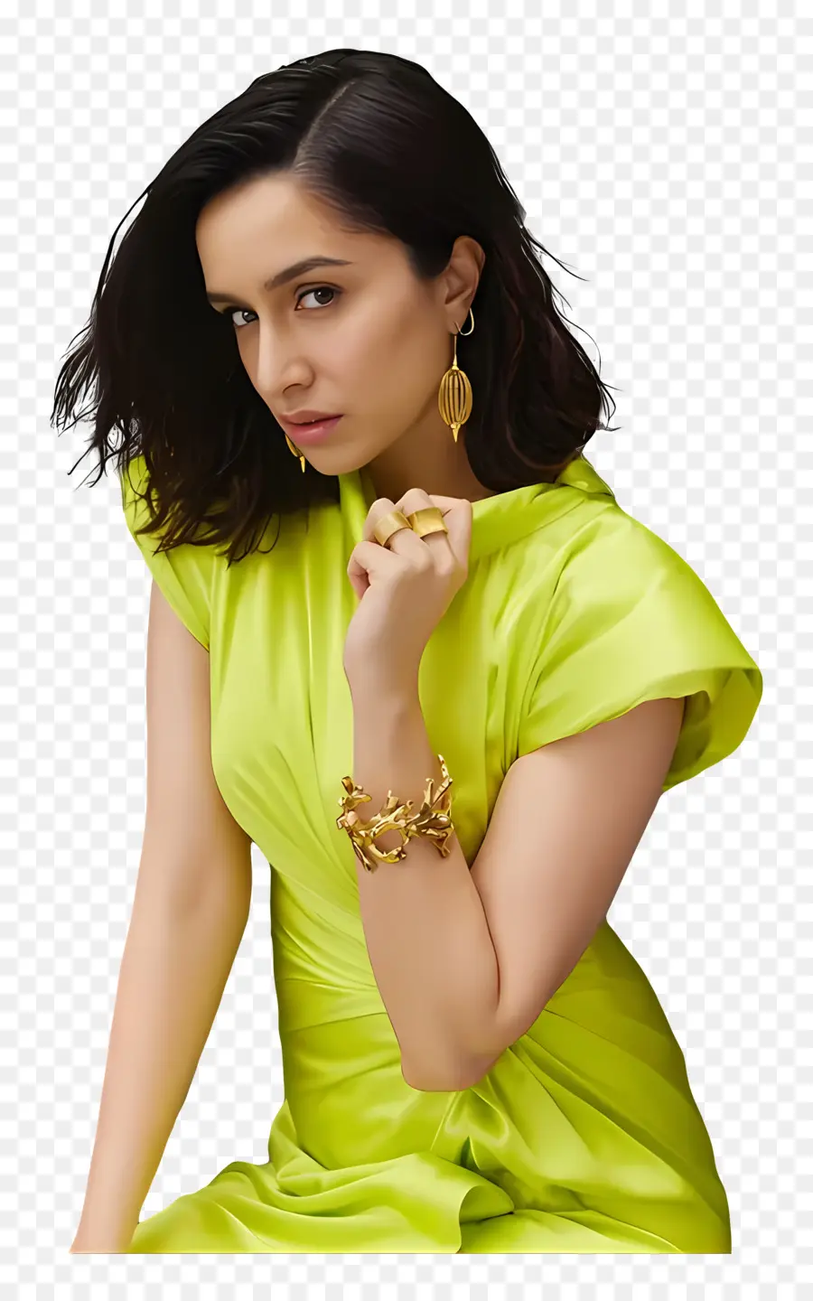 Shraddha Kapoor，Wanita Berbaju Hijau PNG