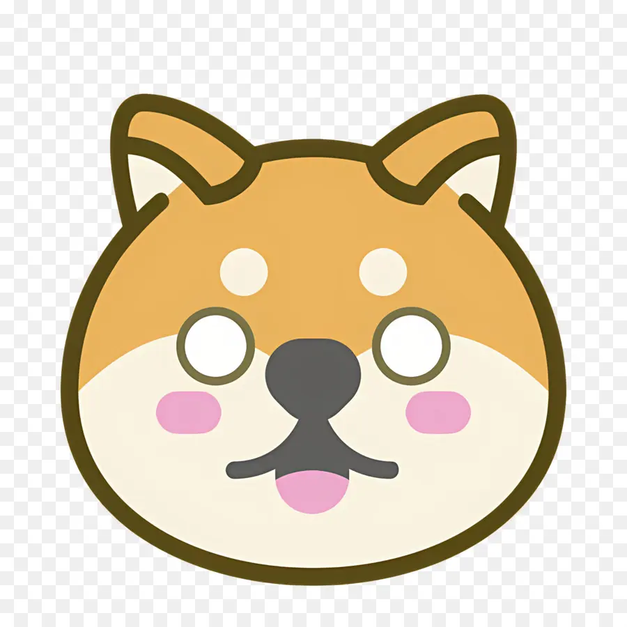 Emoji Anjing，Wajah Shiba Inu PNG