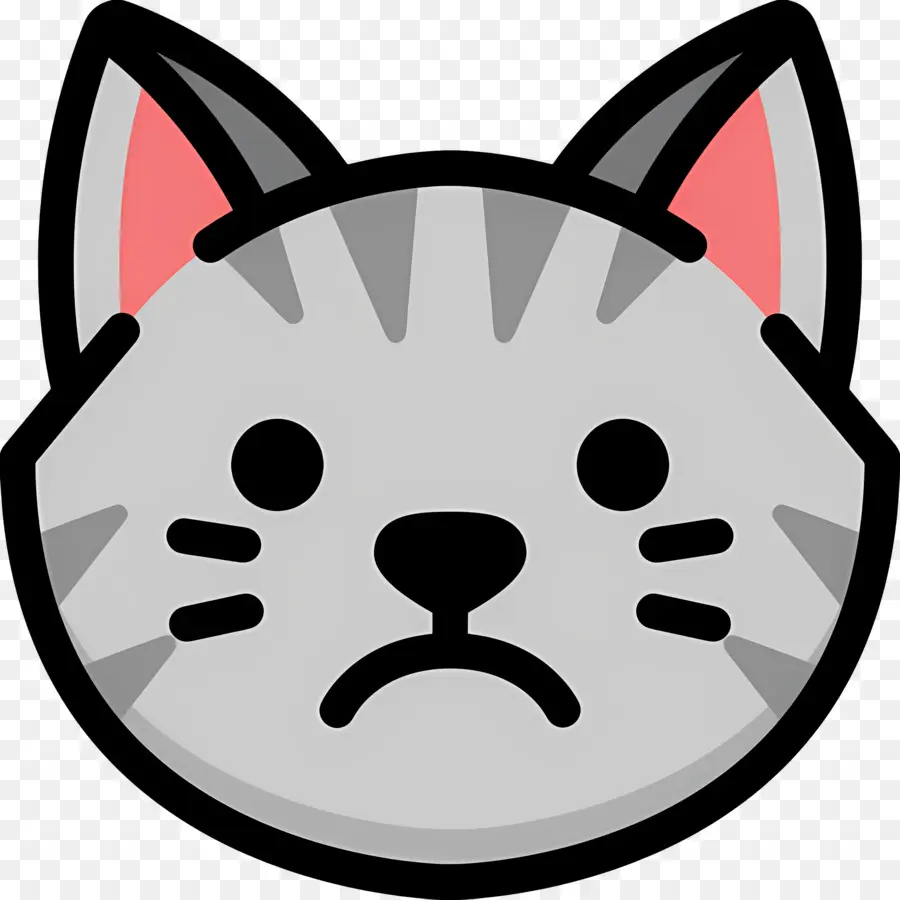 Emoji Kucing，Kucing Abu Abu Marah PNG