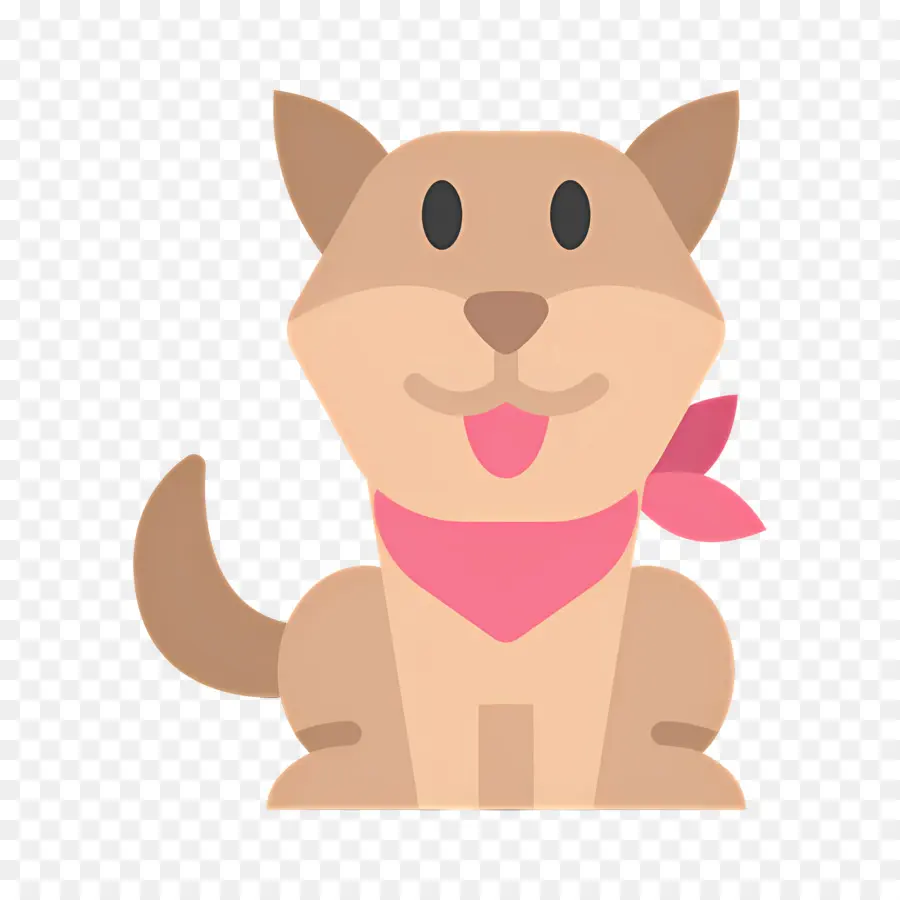 Emoji Anjing，Anjing Dengan Bandana PNG