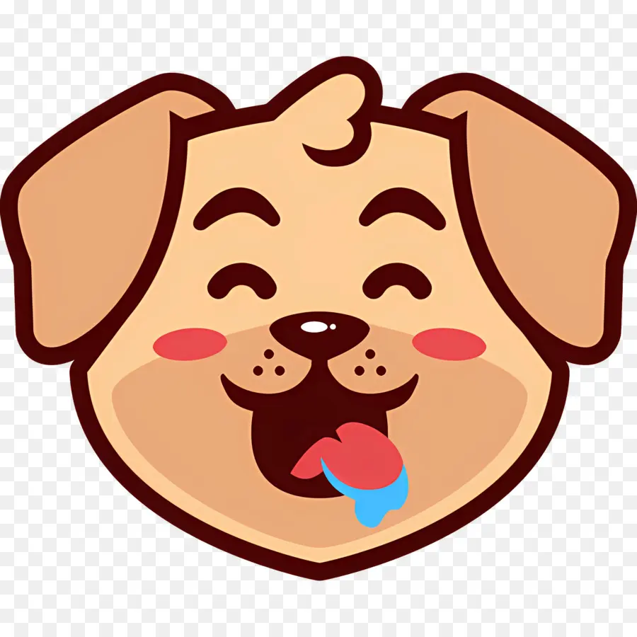 Emoji Anjing，Anjing Tertawa PNG