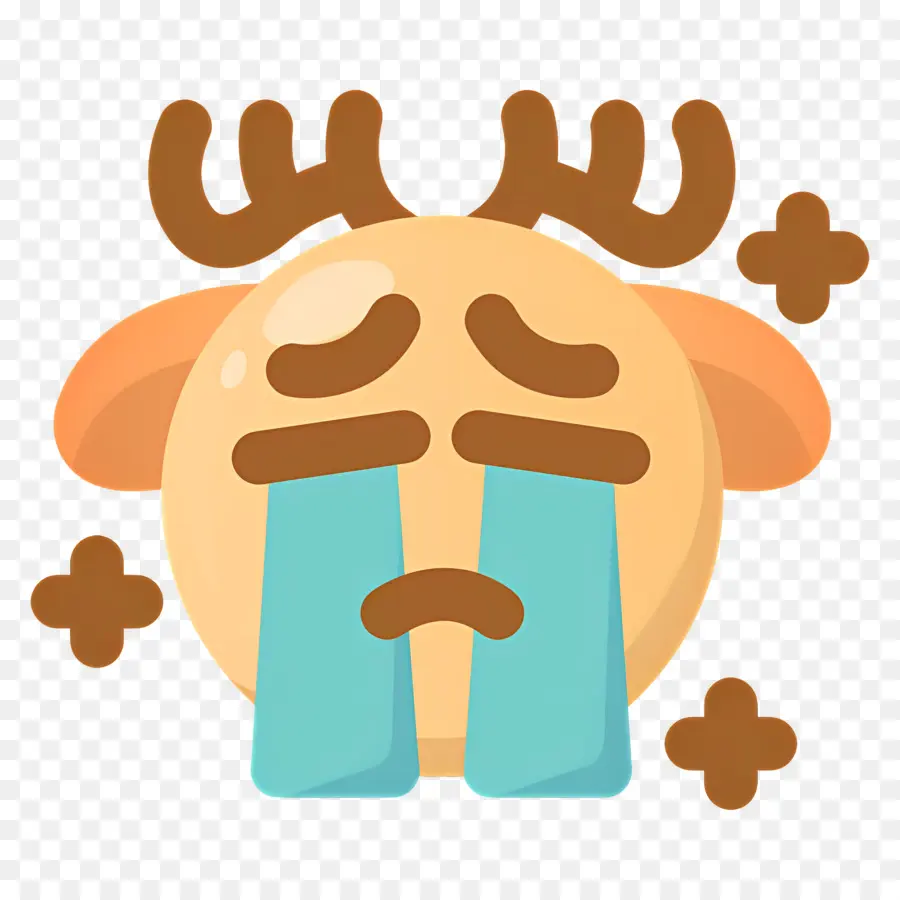 Emoji Menangis，Emoji Rusa Menangis PNG