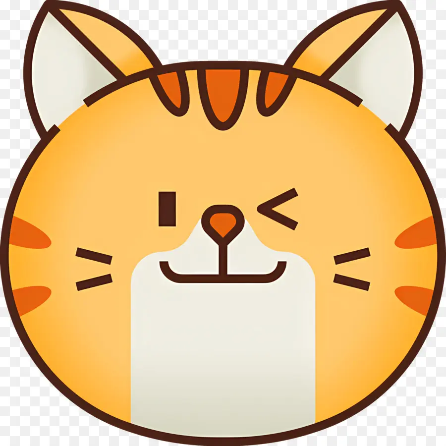 Emoji Kucing，Kucing Mengedipkan Mata PNG