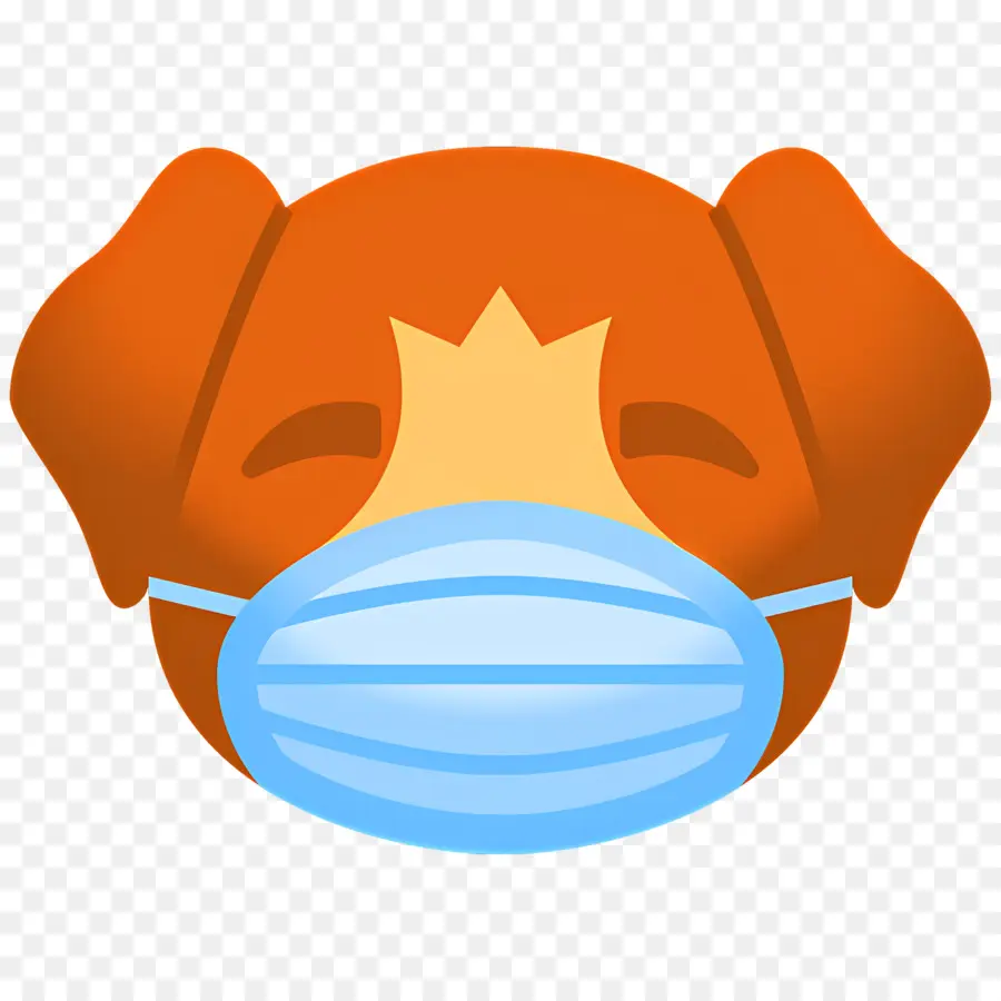 Emoji Anjing，Anjing Bertopeng PNG