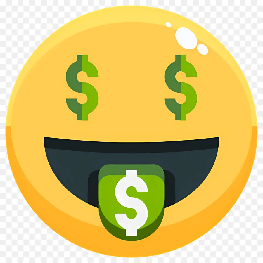 Uang Emoji，Emoji Mata Dolar PNG