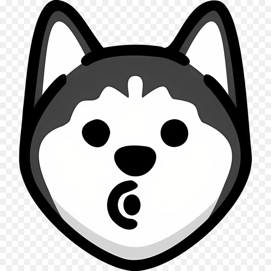 Emoji Anjing，Anjing Husky PNG