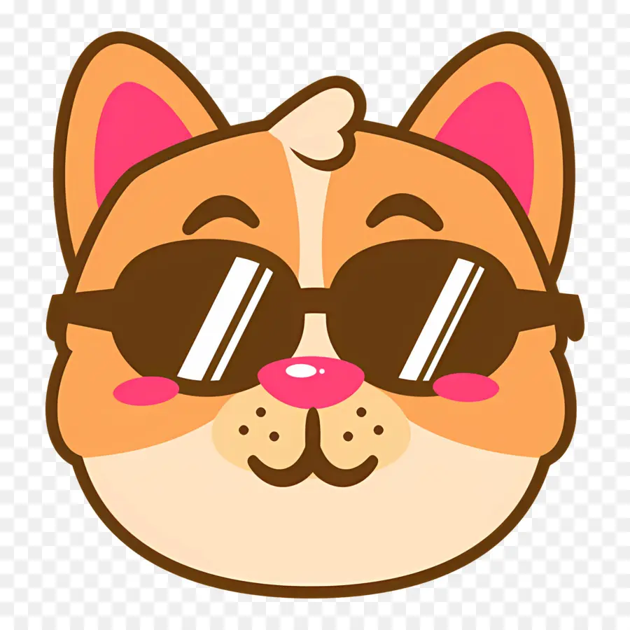 Emoji Kucing，Anjing Keren PNG