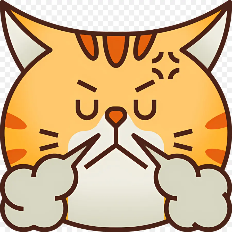 Emoji Kucing，Kucing Yang Marah PNG