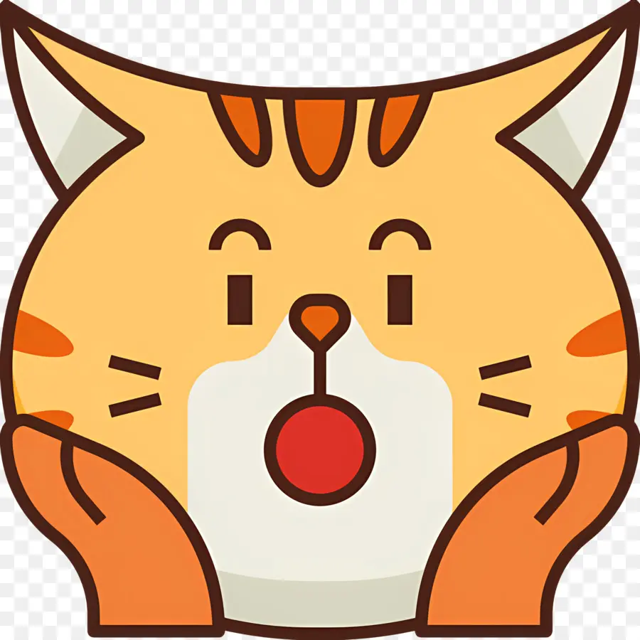 Emoji Kaget，Kucing Terkejut PNG