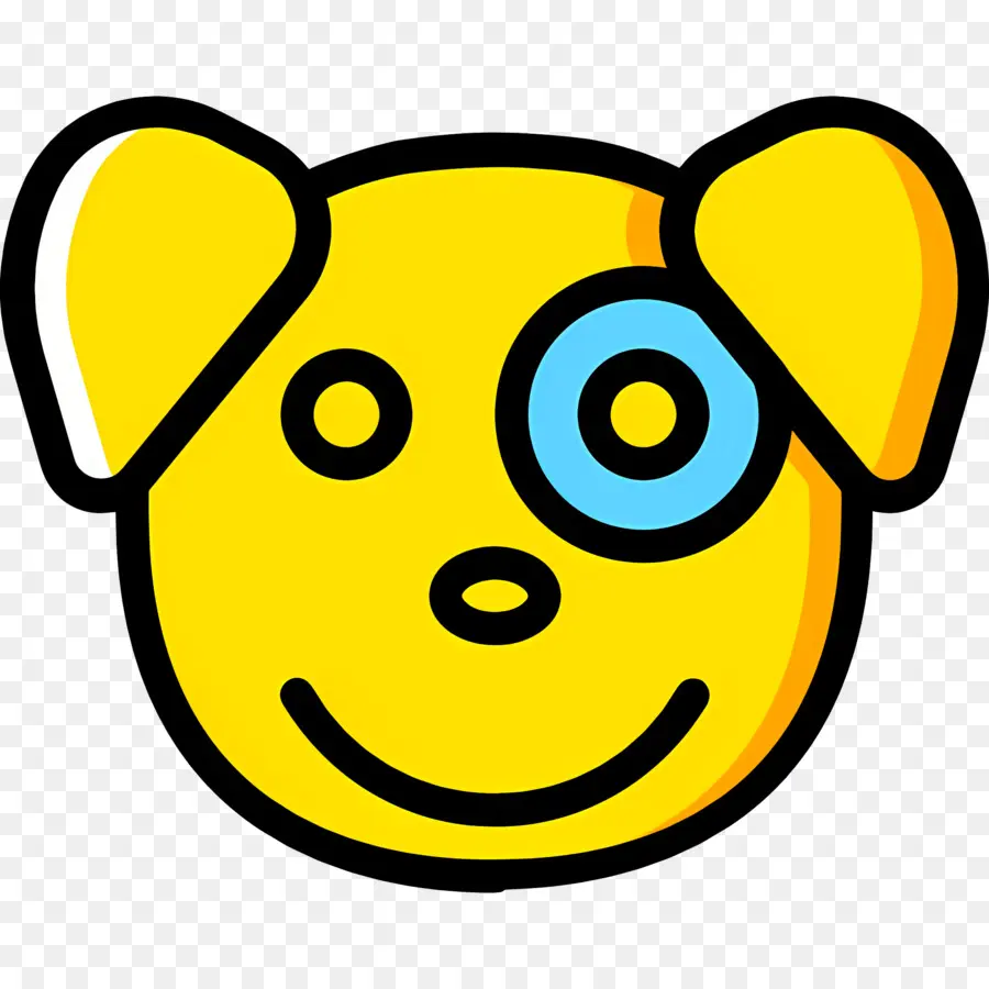 Emoji Anjing，Wajah Anjing Kuning PNG