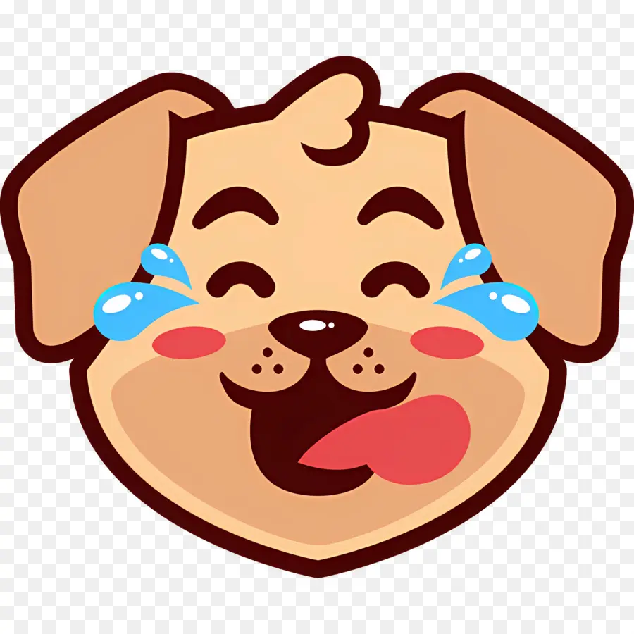 Emoji Anjing，Anjing Tertawa PNG