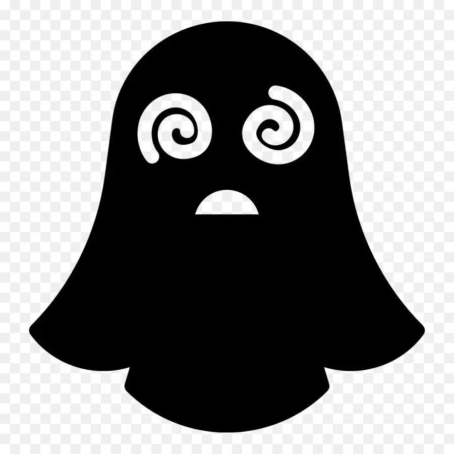 Emoji Hantu，Hantu Dengan Mata Berputar PNG