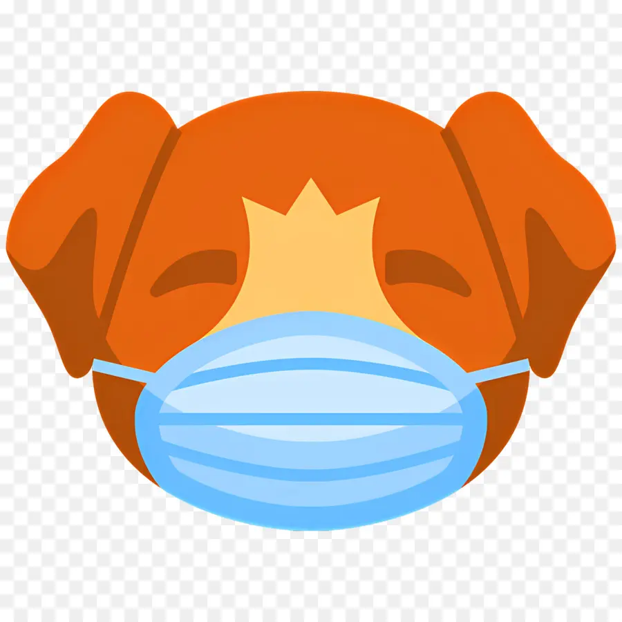 Emoji Anjing，Anjing Bertopeng PNG