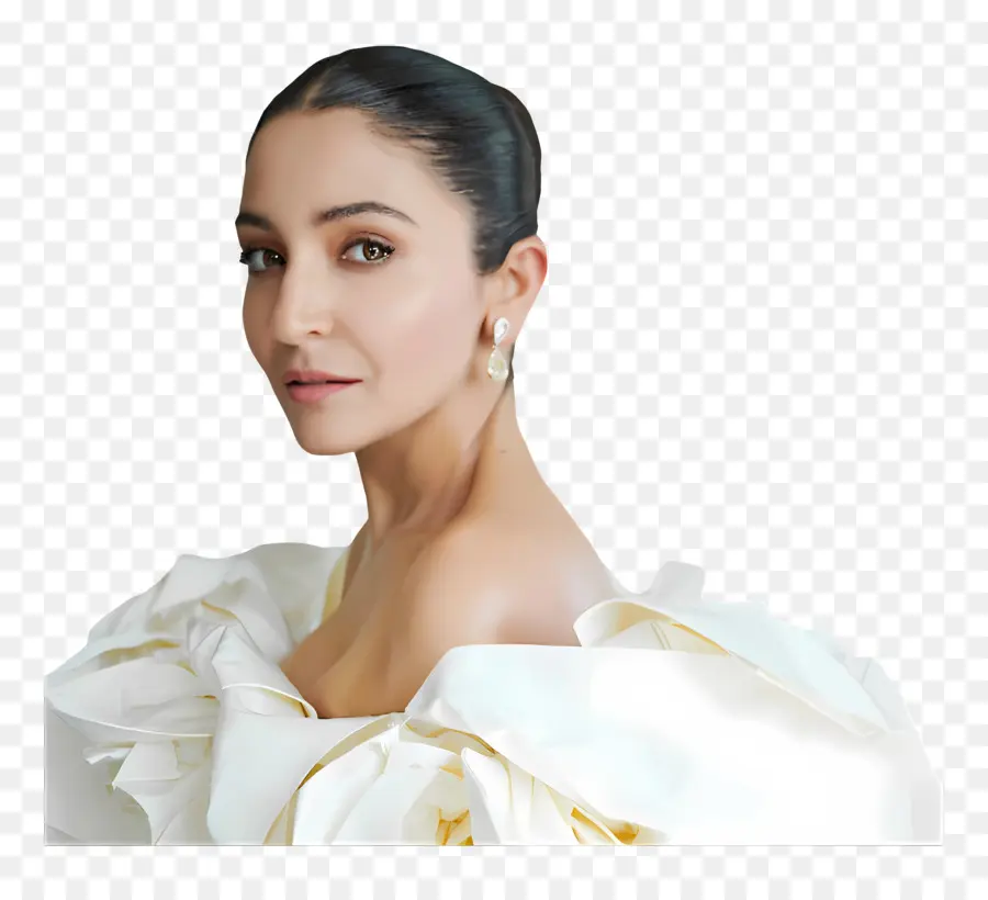 Anushka Sharma，Wanita Berpakaian Putih PNG