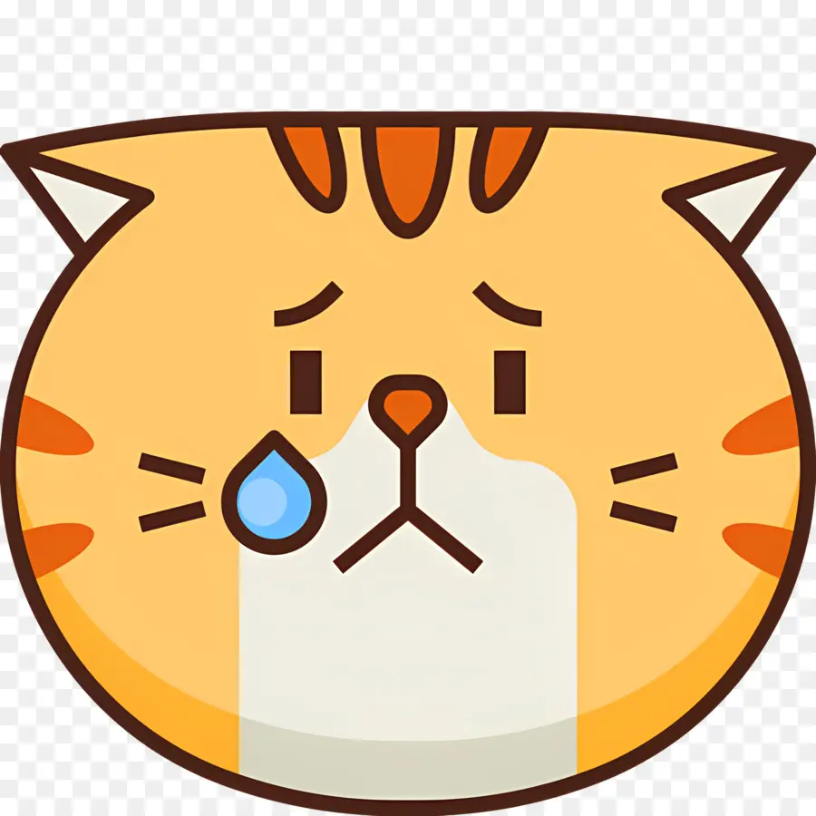 Emoji Kucing，Kucing Sedih PNG