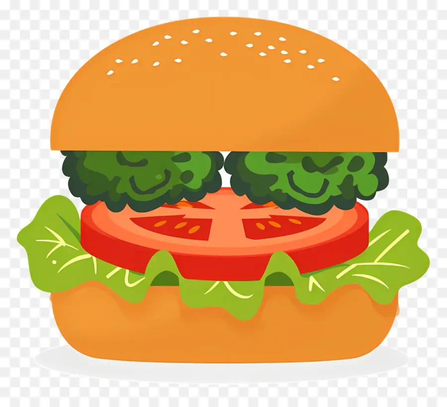 Burger Vegetarian，Burgernya PNG