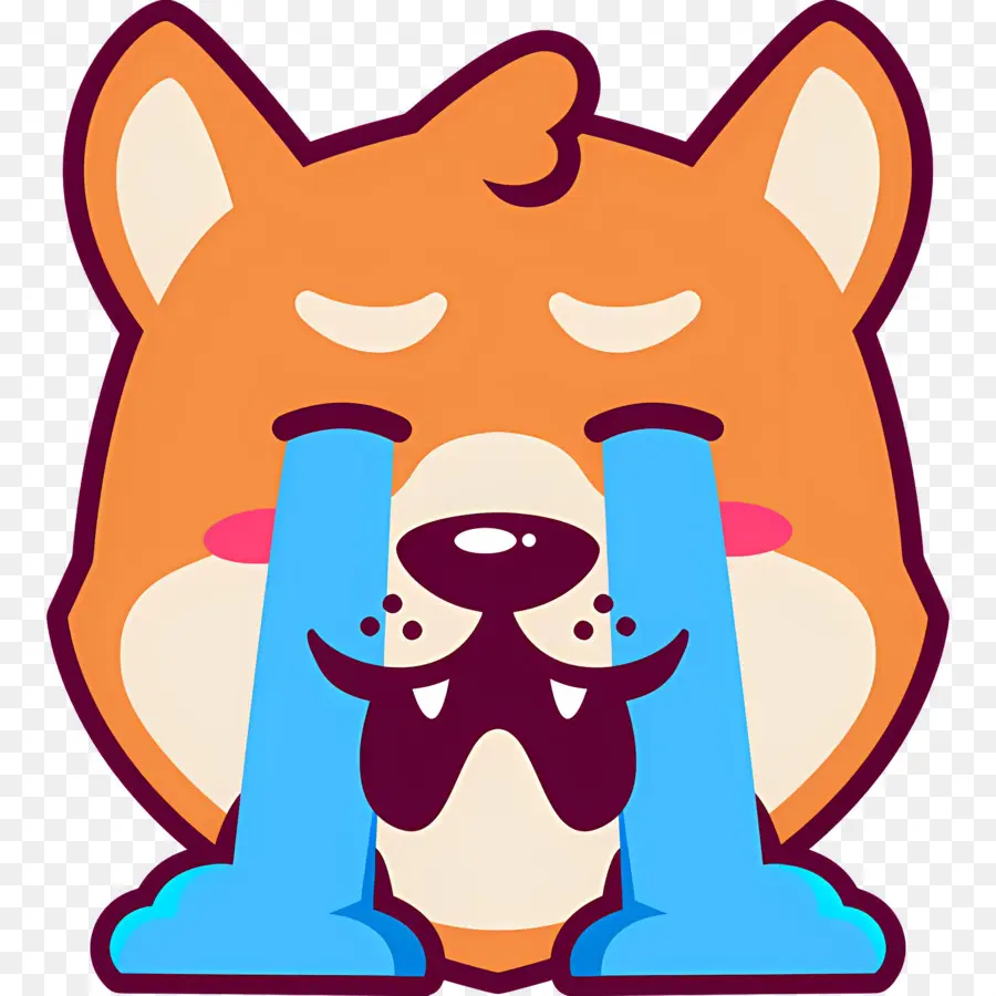 Emoji Anjing，Anjing Menangis PNG