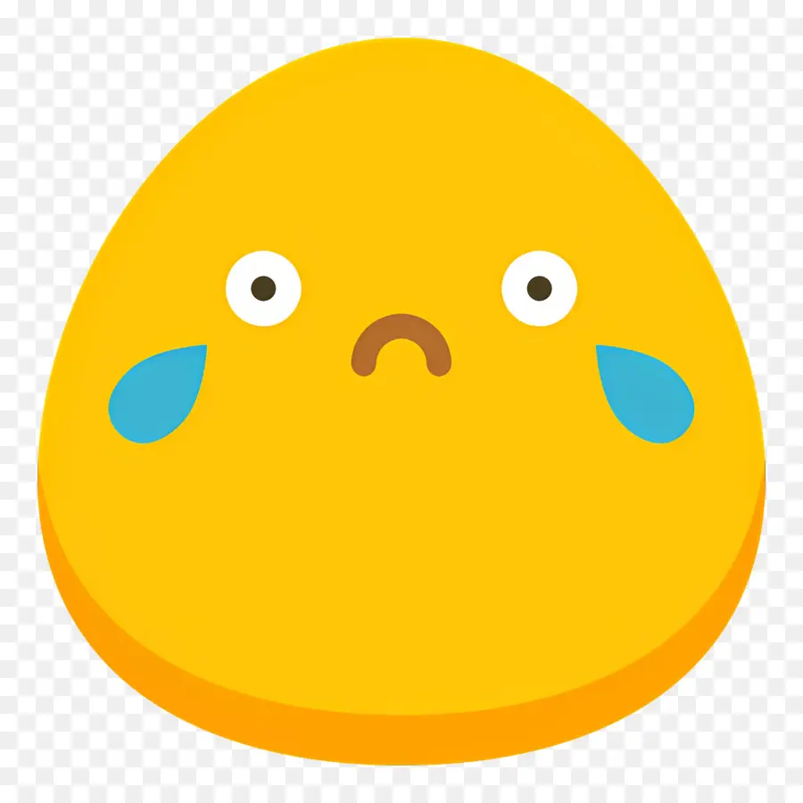 Emoji Menangis，Tetesan Air Mata Kuning PNG