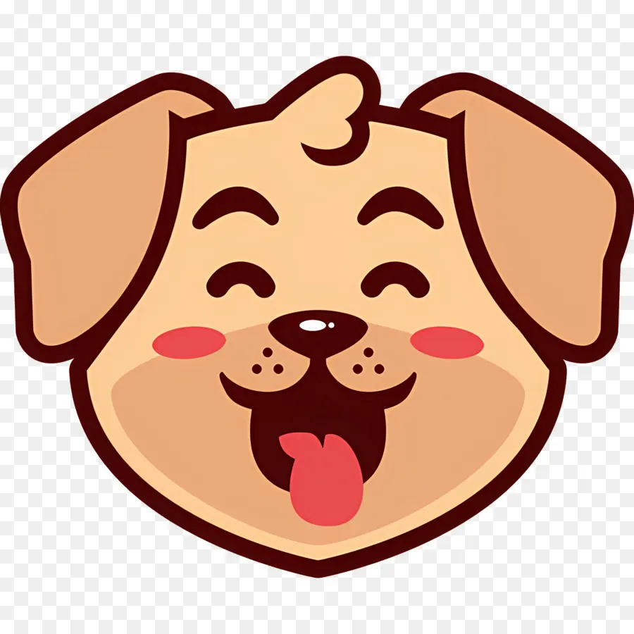 Emoji Anjing，Anjing Tertawa PNG