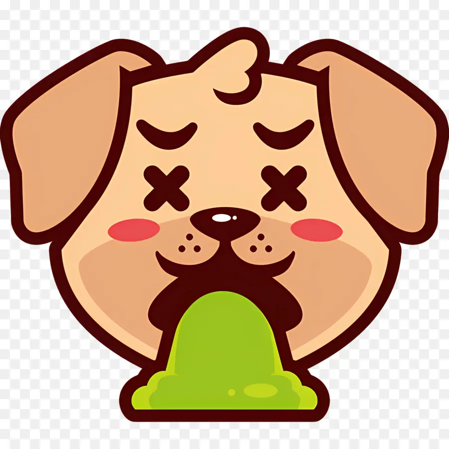 Emoji Anjing，Anjing Yang Sakit PNG