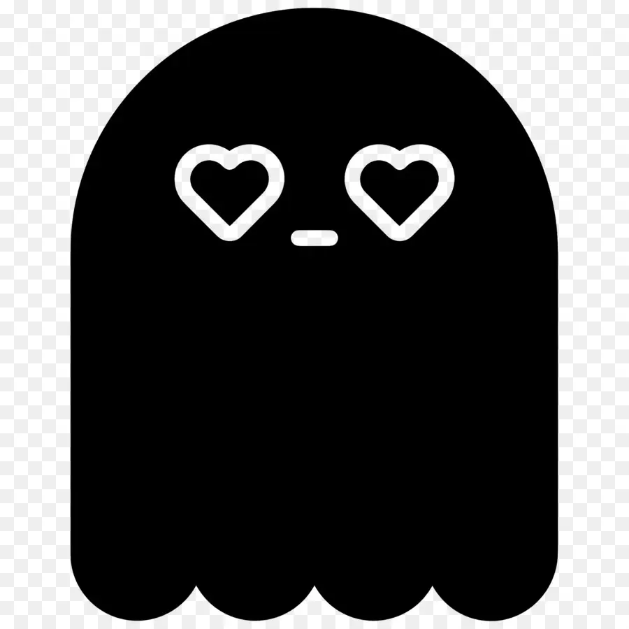 Emoji Hantu，Hantu Dengan Mata Hati PNG