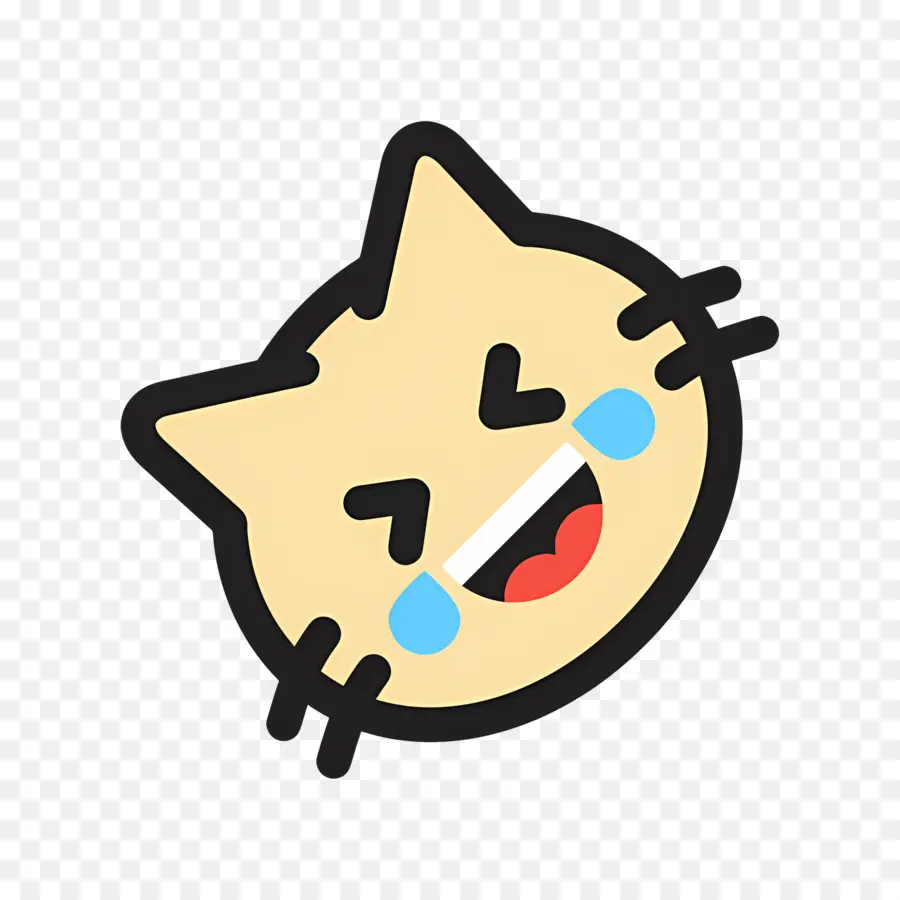 Emoji Kucing，Emoji Kucing Tertawa PNG