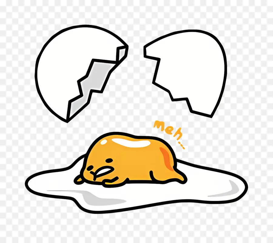 Gudetama，Telur Malas Dengan Kulit Telur PNG