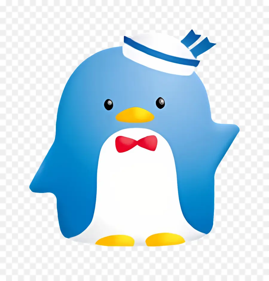 Tuksedo，Penguin Biru Dengan Topi Pelaut PNG