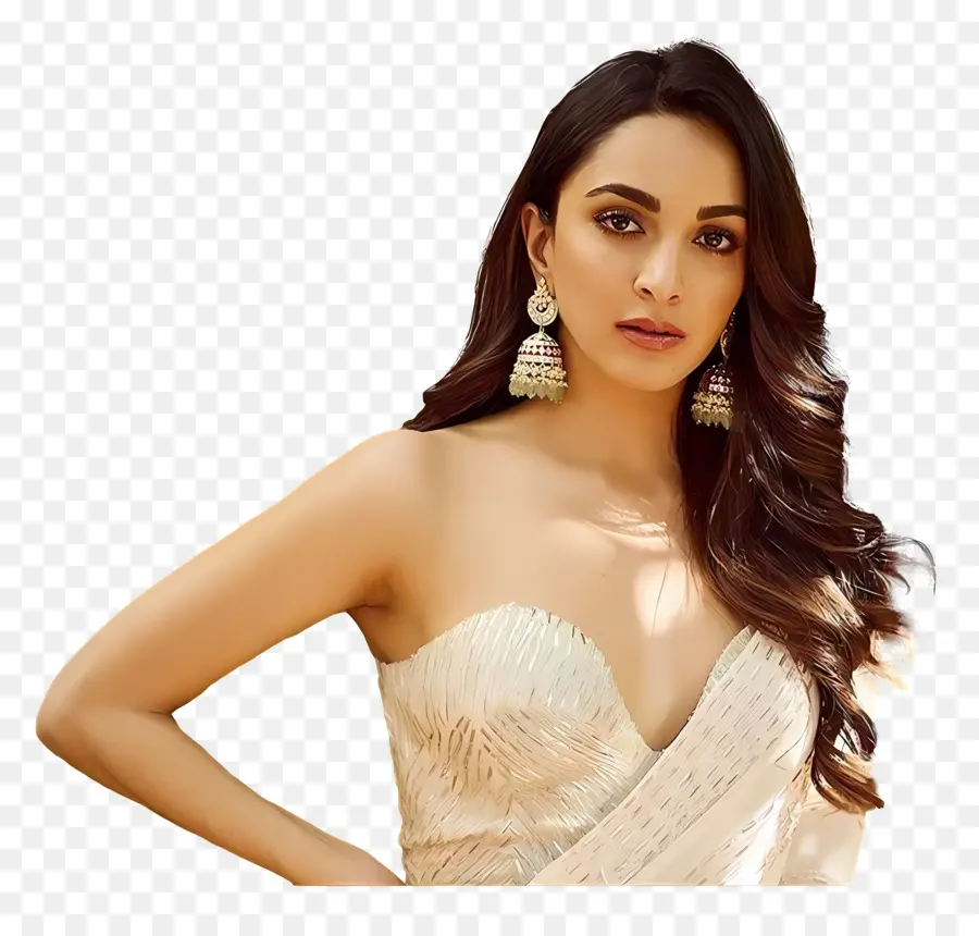 Kiara Advani，Wanita Berpakaian Putih PNG