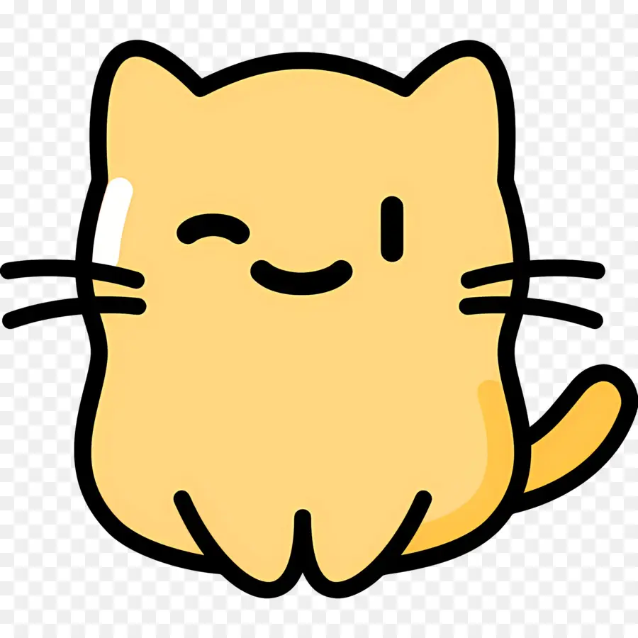 Emoji Kucing，Kucing Kuning PNG