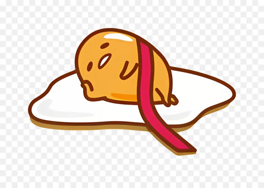 Gudetama，Telur Malas Dengan Bacon PNG