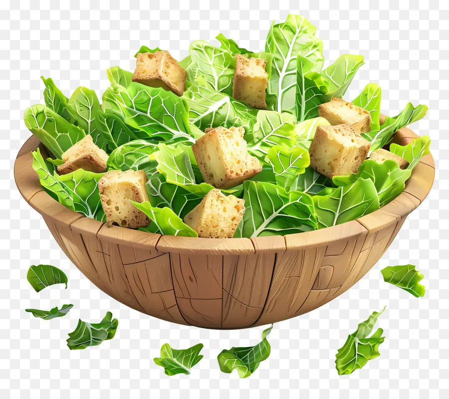 Salad Kaisar，Salad Dengan Crouton PNG