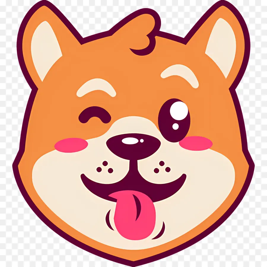 Emoji Anjing，Wajah Anjing Lucu PNG