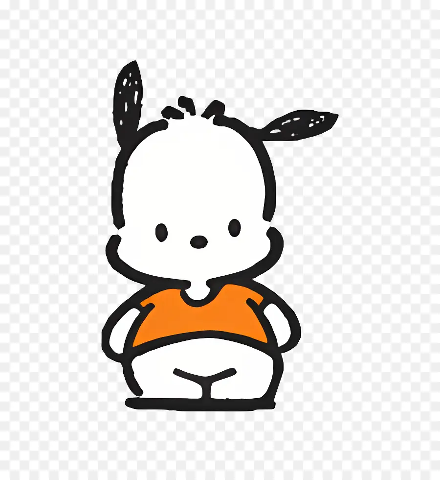 Pochacco，Anjing Berbaju Oranye PNG