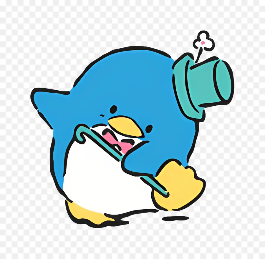 Tuksedo，Penguin Biru Dengan Topi Atas PNG