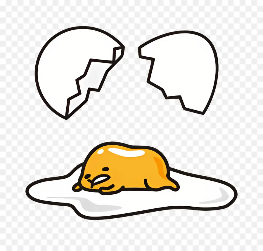 Gudetama，Telur Malas Dengan Kulit Telur PNG