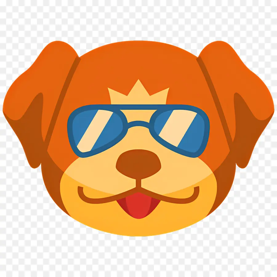 Emoji Anjing，Anjing Dengan Kacamata Hitam PNG