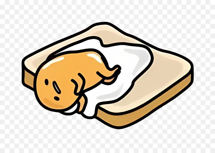 Gudetama，Telur Malas Di Roti Bakar PNG