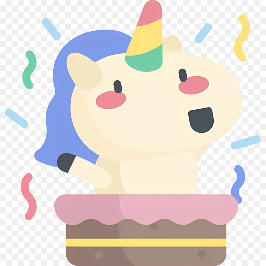 Kue Ulang Tahun，Unicorn Yang Lucu PNG